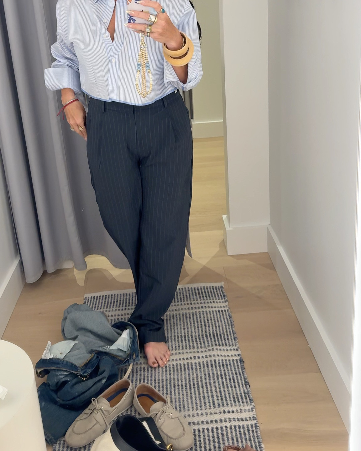 Classic never looked cooler 🤍 A crisp blue button-down paired withthe MOST comfortable light trousers—effortless, timeless, and ready for anything. Shop the staples that make getting dressed feel chic without trying too hard

#LTKWorkwear #LTKOver40 #LTKStyleTip