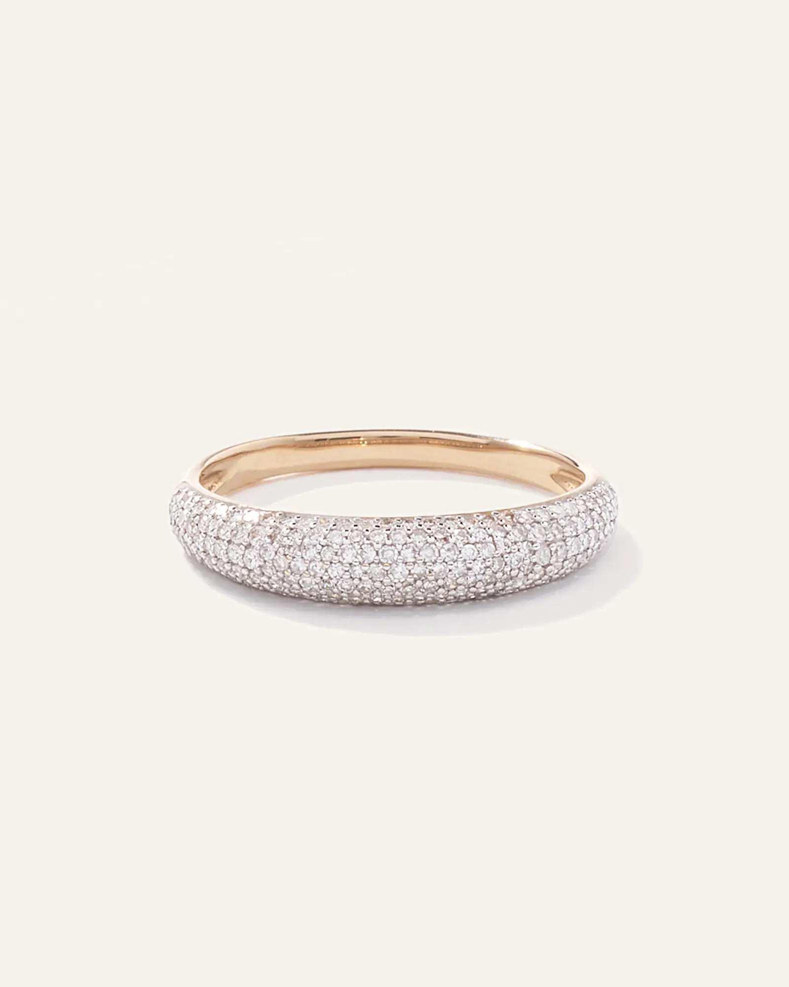 14K Gold Diamond Pave Dome Ring | Quince