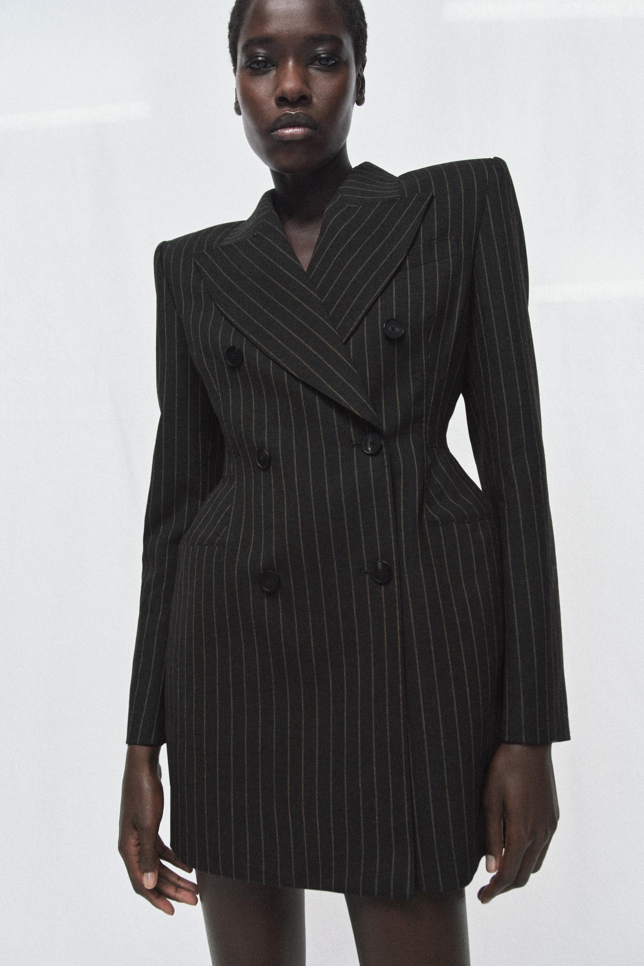 ZW COLLECTION PINSTRIPE BLAZER DRESS | Zara US