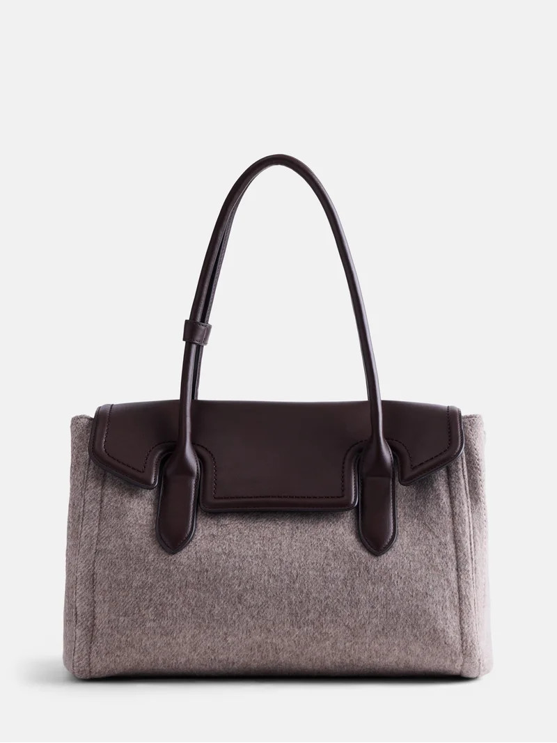 Free Assembly Women's Satchel, Tan Gray | Walmart (US)