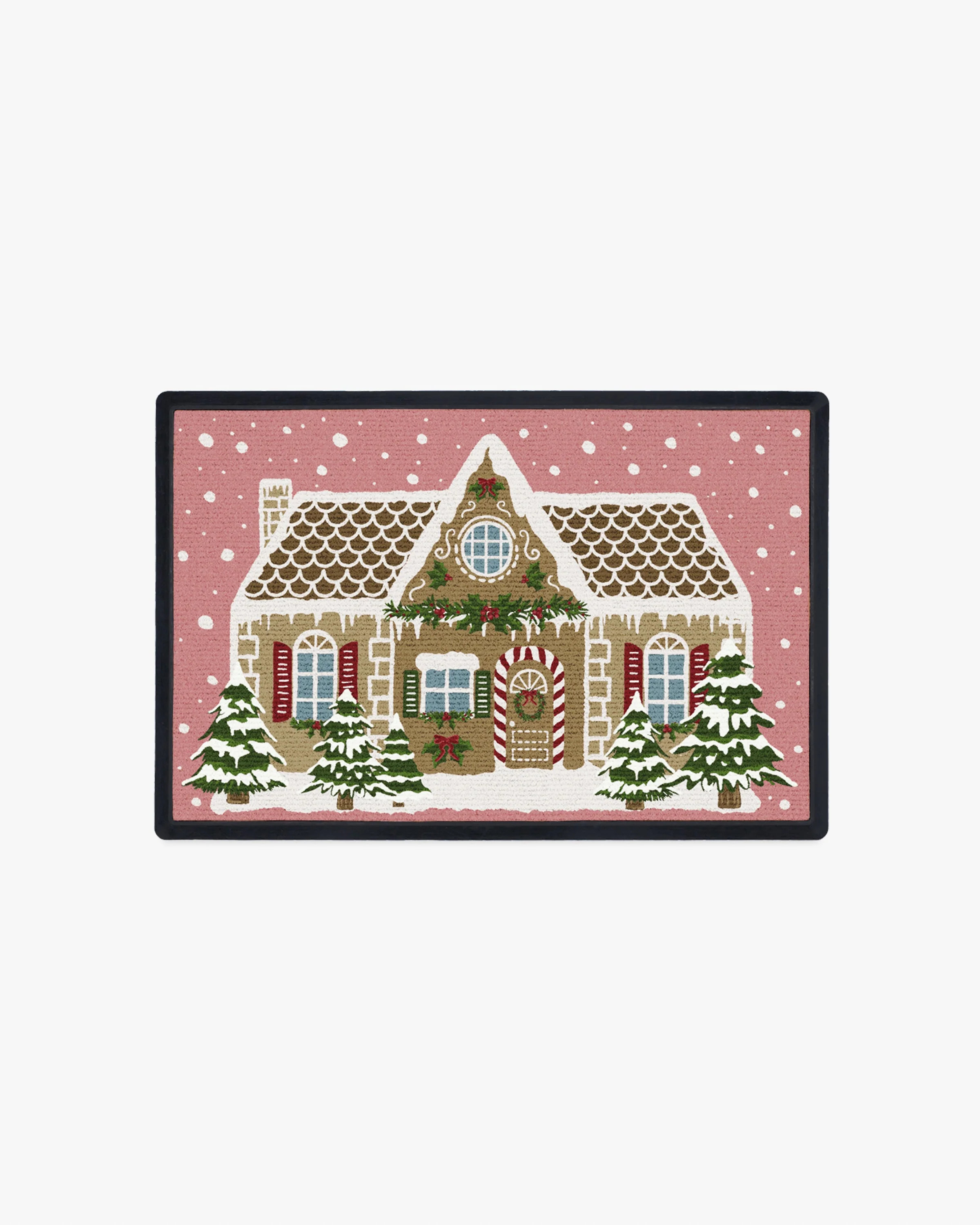 Gingerbread House Pink Doormat | Ruggable