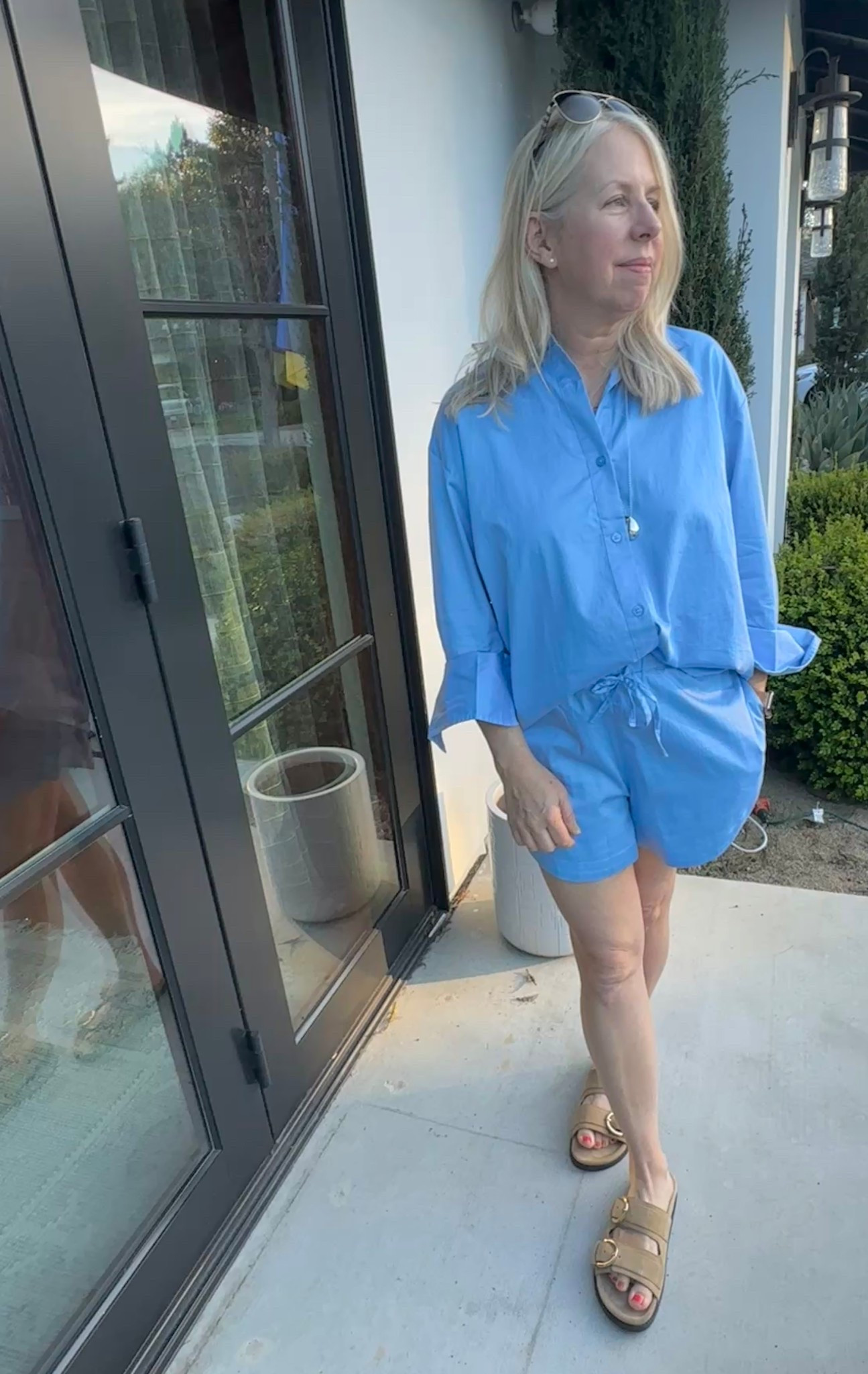 Short sets!!
Love this French Connection short set!  It’s the prettiest cotton and has a darkish pleat on the back of the blouse. It also comes in white. This is such a fun look for vacations and getaways . You can dress it up for evenings too with pretty sandals and jewelry .

#LTKSeasonal #LTKStyleTip #LTKTravel