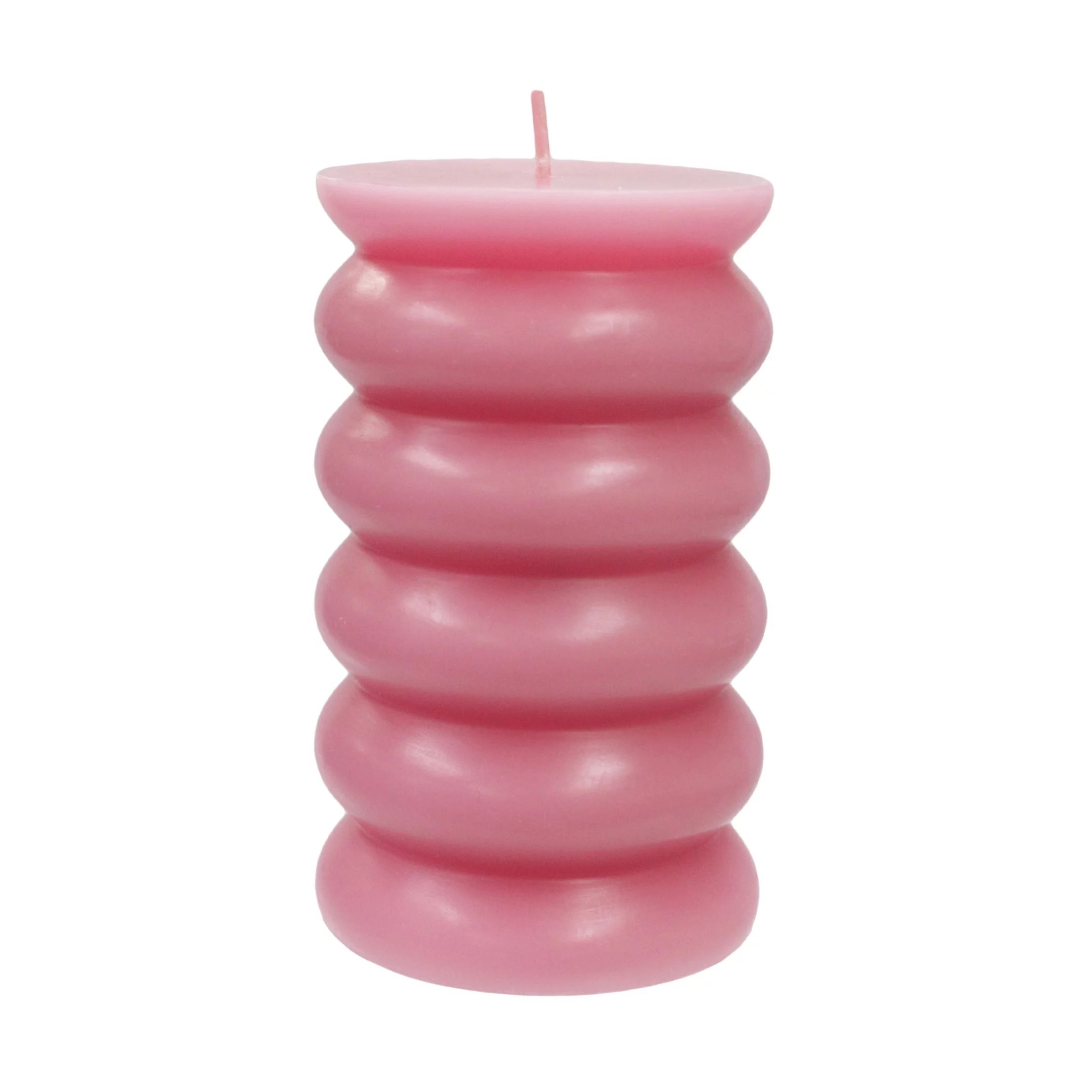 Better Homes & Gardens Unscented Bubble Pillar Candle, 3x5 inches, Pink | Walmart (US)