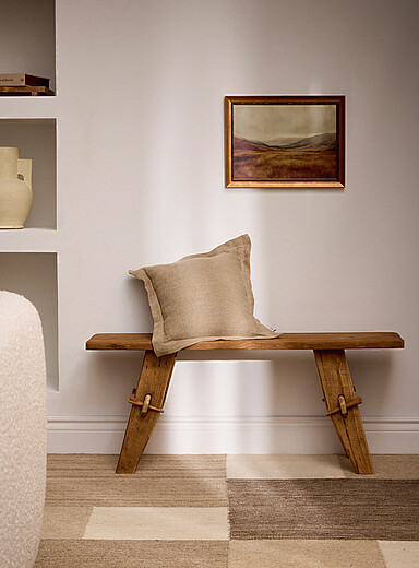 Recycled teak Rembrandt bench | Simons