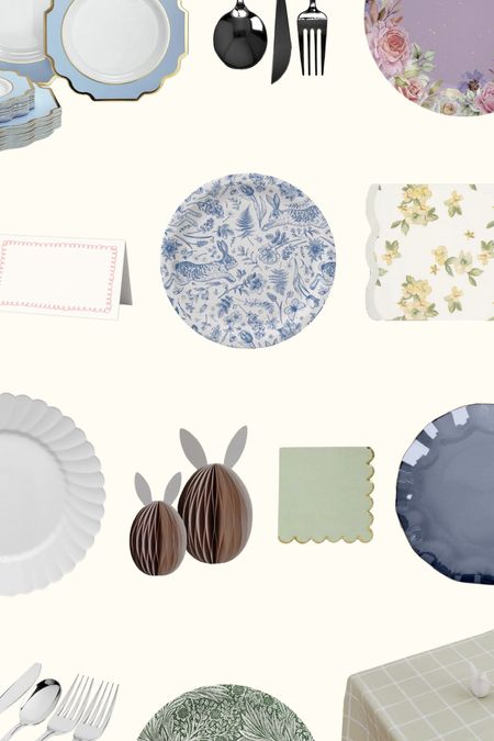 There are some lovely options available for paper products and these ones are perfect for your spring or Easter gathering! 🐣 

Paper plates, plastic plates, disposable utensils, name place cards, paper napkins, bunny table decor, plaid tablecloth, scallop napkinss

#LTKparties #LTKSeasonal #LTKhome