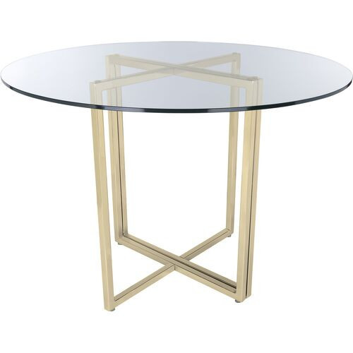 Mila Round Dining Table - Gold | Dinner Table, Family Table | One Kings Lane