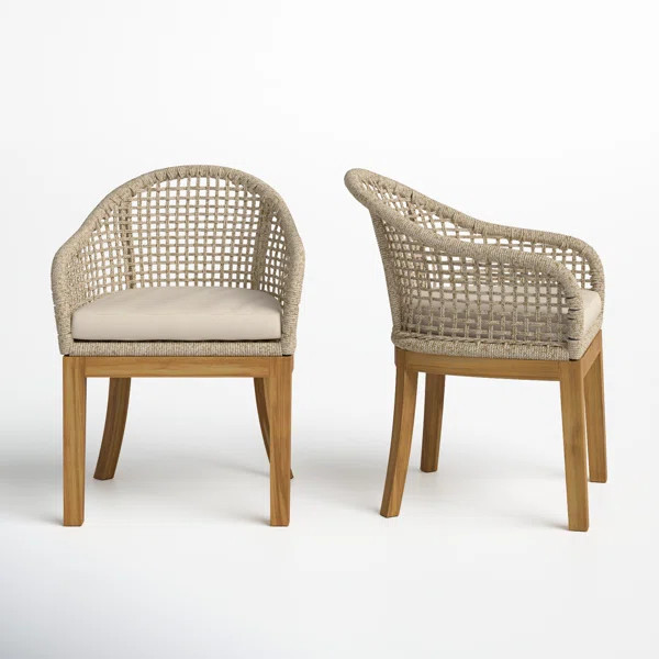 Fleur Outdoor Dining Armchair with Sunbrella Cushion | Wayfair North America