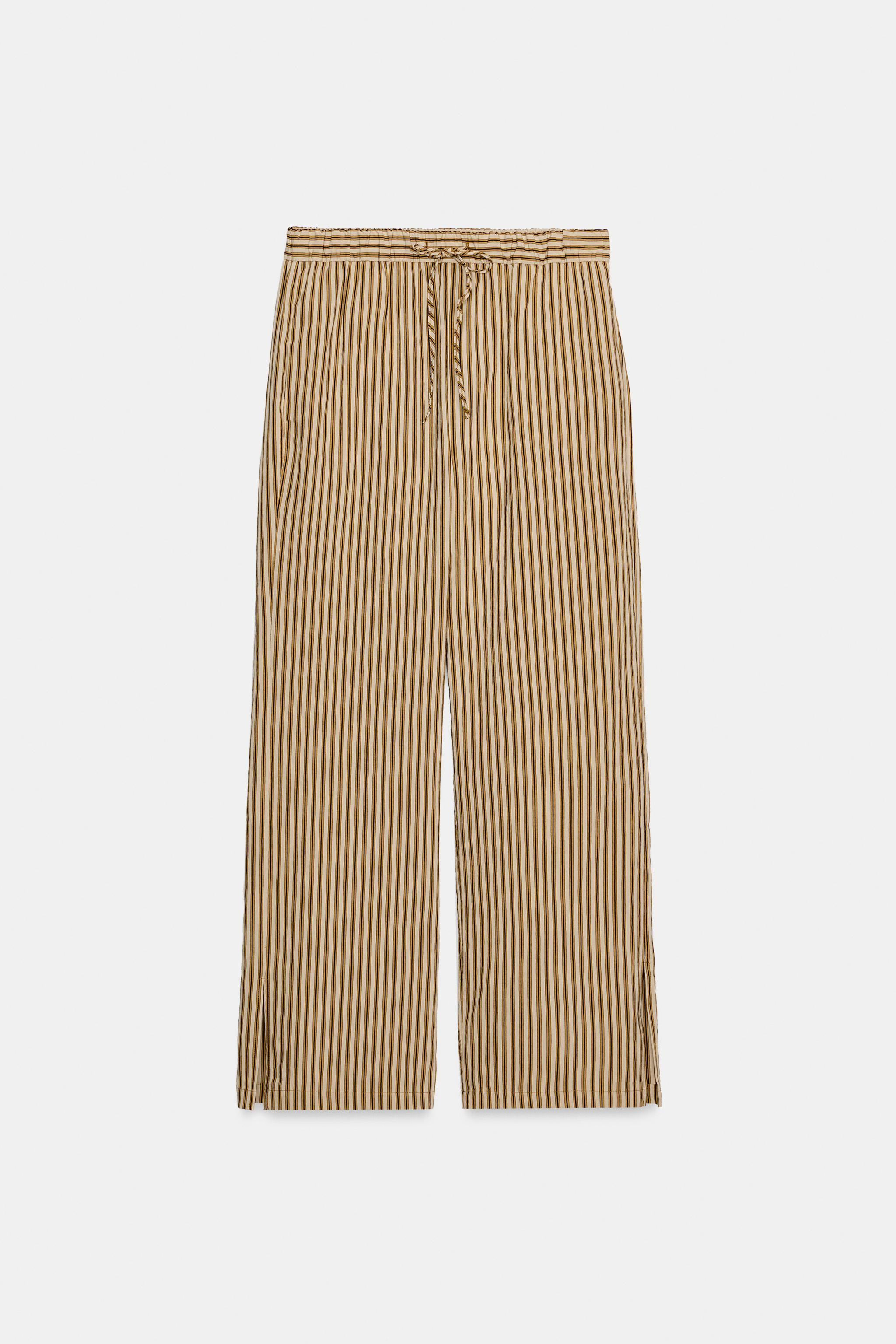 ZW COLLECTION STRIPED PYJAMA-STYLE TROUSERS | Zara UK