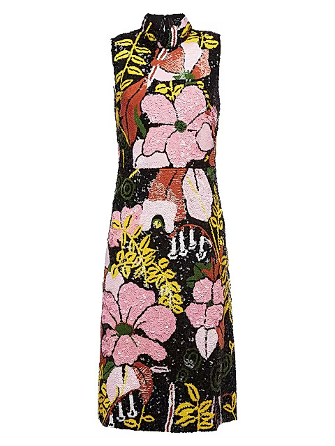 Gala Sequin Floral Sheath Dress | Saks Fifth Avenue