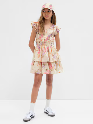 Gap × LoveShackFancy Kids Floral Flutter Sleeve Mini Dress | Gap (US)