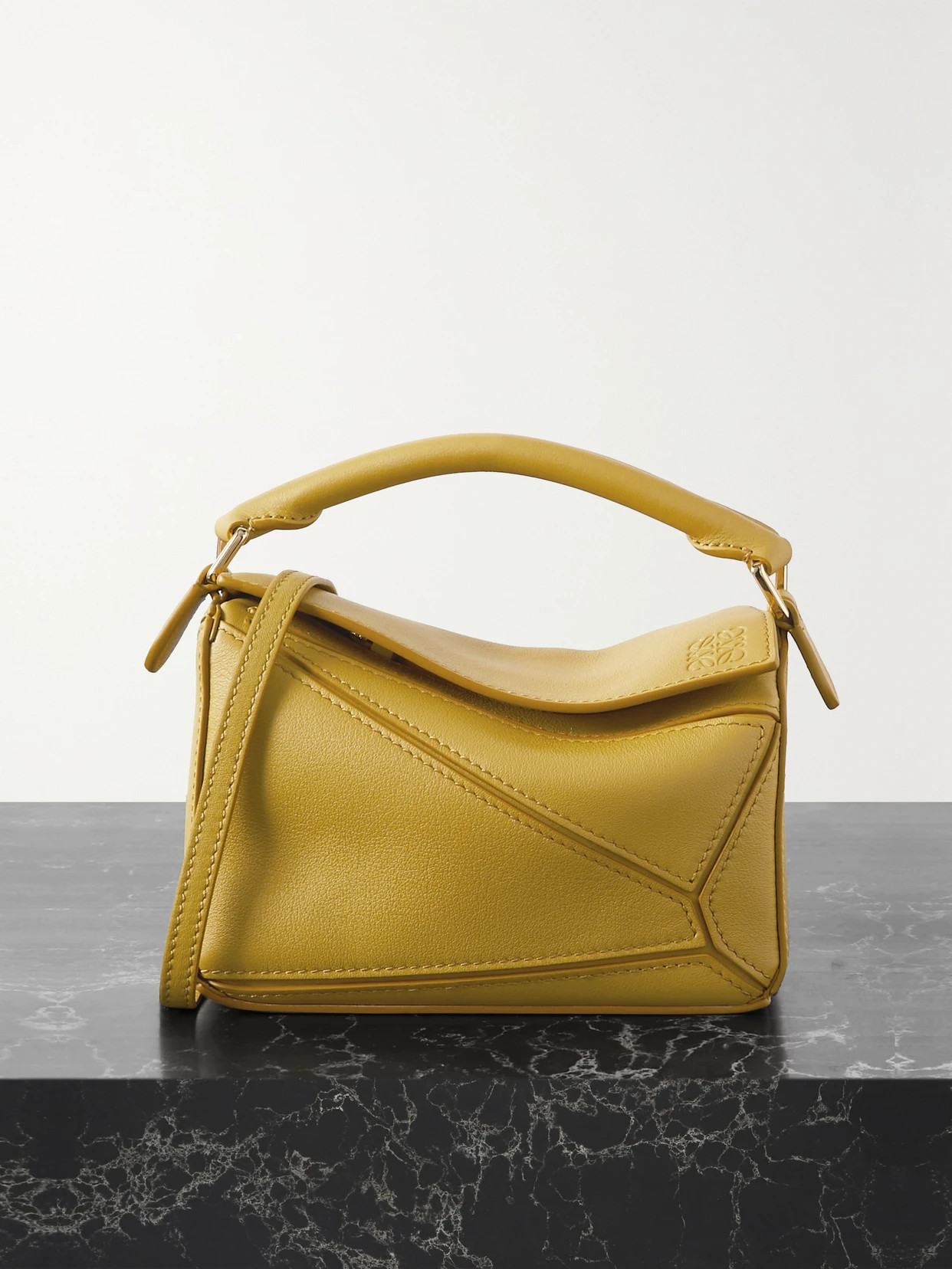 Loewe - Puzzle Mini Textured-leather Shoulder Bag - Yellow | NET-A-PORTER (UK & EU)