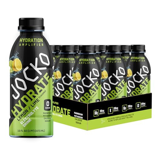 Jocko Fuel Hydrate Electrolyte Drinks - Sports Drink Hydration Amplifier, Thirst Quencher - Scientifically Formulated Electrolyte Blend Lemon-Lime 16 Oz (12 Pack) | Amazon (US)
