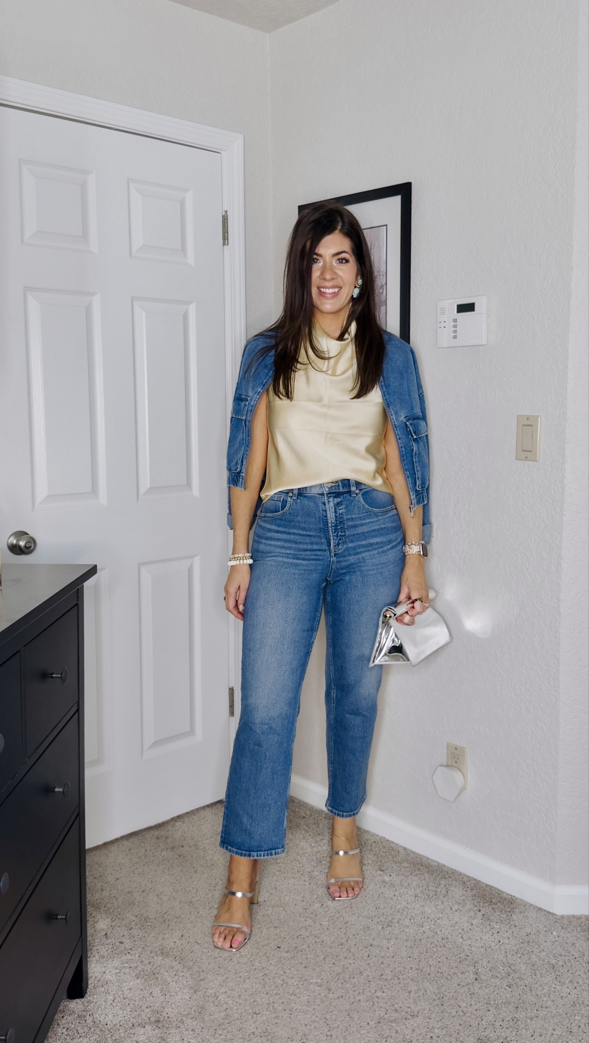 Girls night out!
These jeans HOLD you in!!!! In a medium regular (wanted them at ankle)
Satin halter-large 

#LTKSpringSale #LTKMidsize #LTKOver40