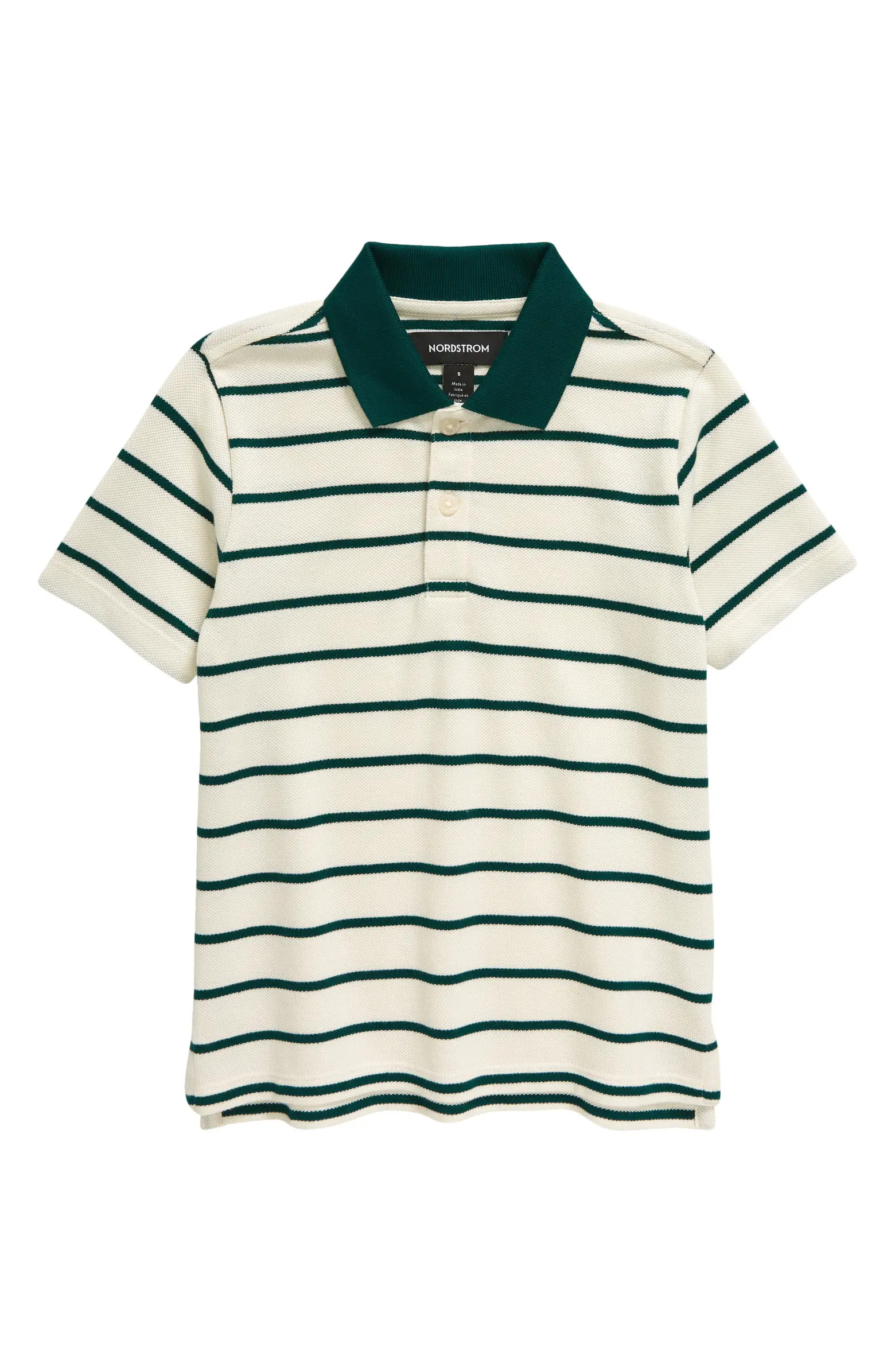 Nordstrom Kids' Stripe Piqué Polo | Nordstrom | Nordstrom