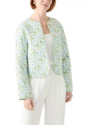 Crown & Ivy™ Plus Size Long Sleeve Floral Quilted Jacket | Belk