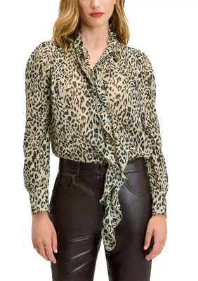 Women's Sheer Print Blouse | Belk