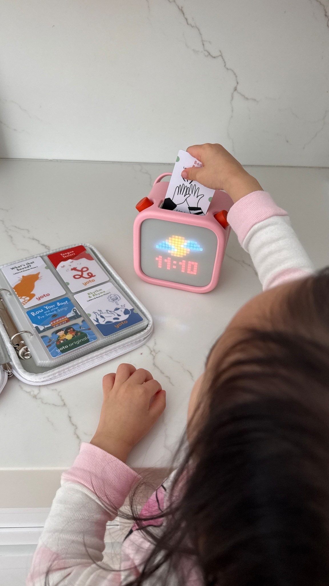 it works as a clock, night light & includes bedtime music too! #toddlertoys #yotoplayer #yoto #toddlerfinds 

#LTKKids #LTKmomlife #LTKHome