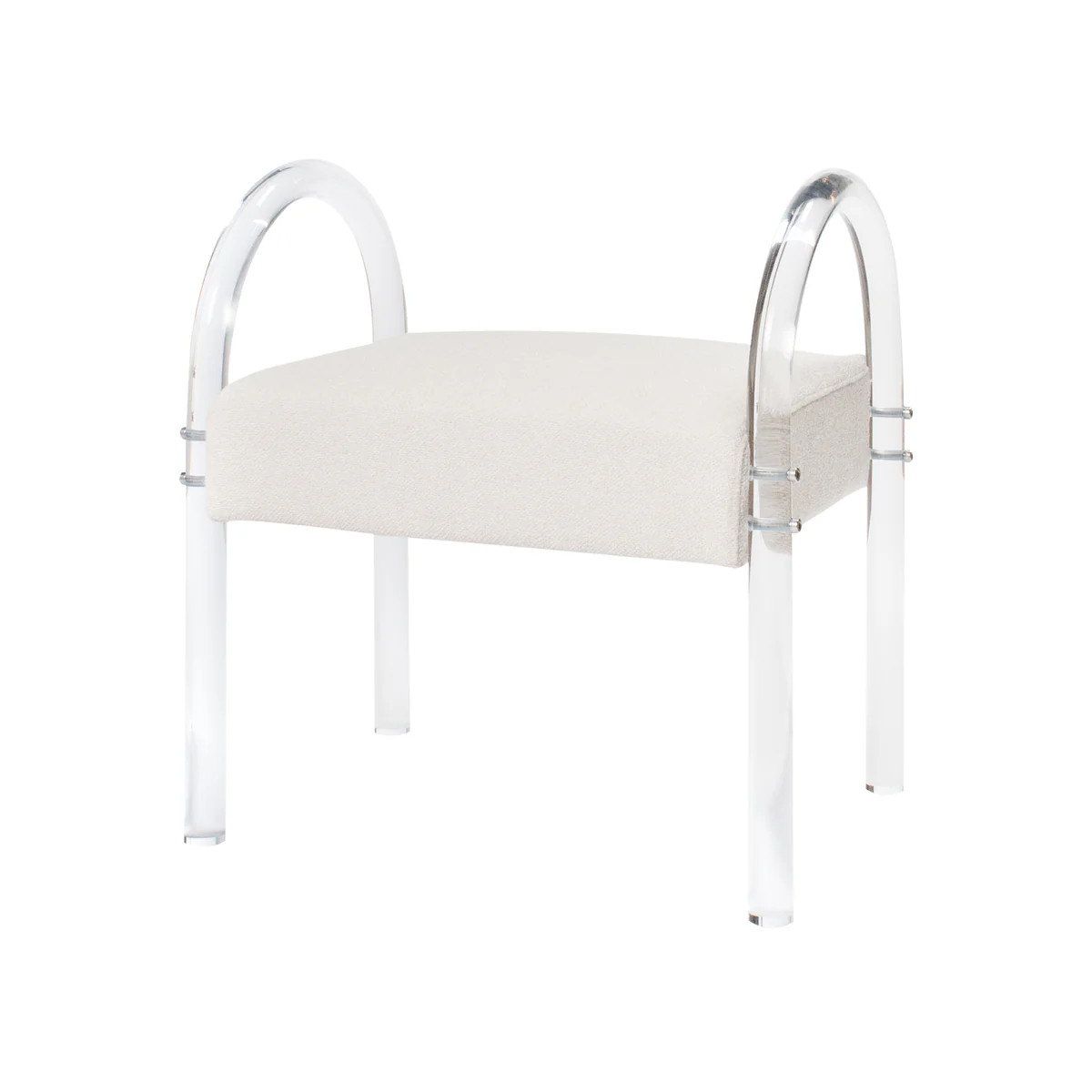 Gibbs Bench In Ivory | Acrylic Bench | Scout Design Studio