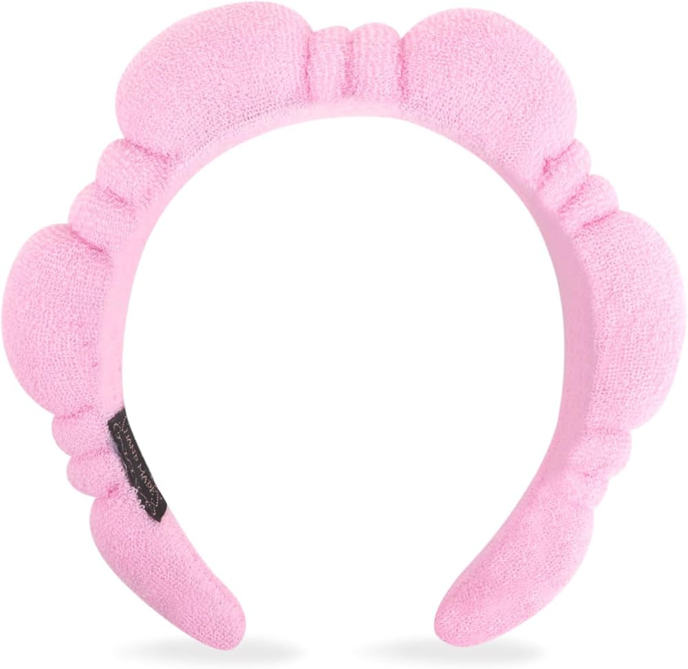 Women Spa Headband for Washing Face Makeup Headband Puffy Sponge Headbands Skincare Headbands for... | Amazon (US)