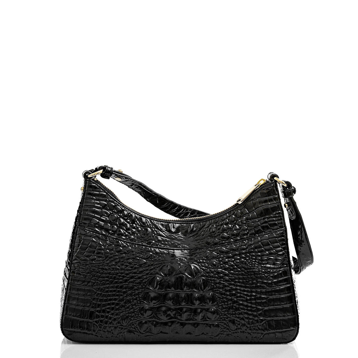 Esme Leather Shoulder Bag | Black Melbourne | BRAHMIN | Brahmin