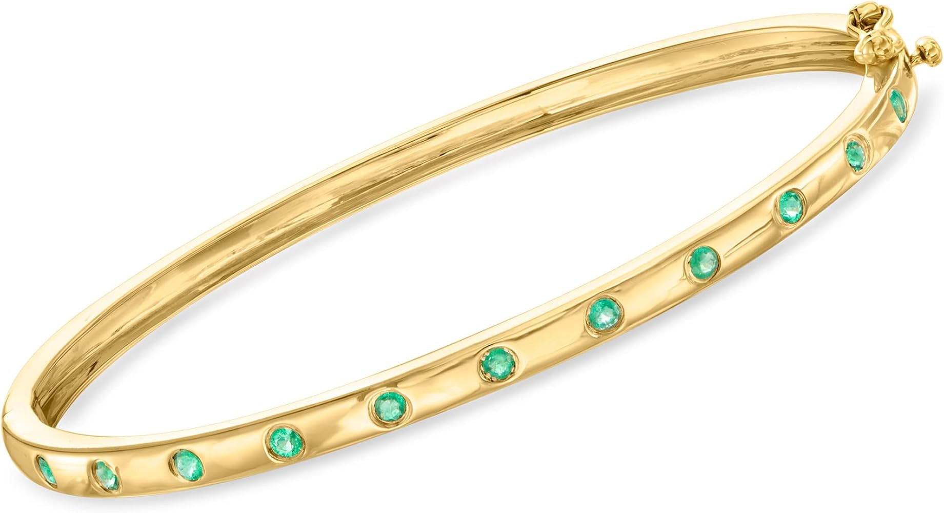 Ross-Simons 0.30 ct. t.w. Emerald Bangle Bracelet in 18kt Gold Over Sterling | Amazon (US)