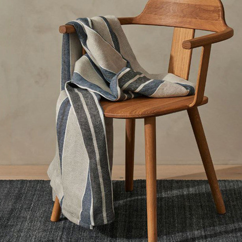 Franco European Linen Throw Colour: Denim | Temple & Webster AU