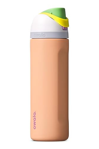 Owala FreeSip Insulated Stainless Steel Water Bottle with Straw, BPA-Free Sports Water Bottle, Great for Travel, 24 Oz, Peachy Keen | Amazon (US)