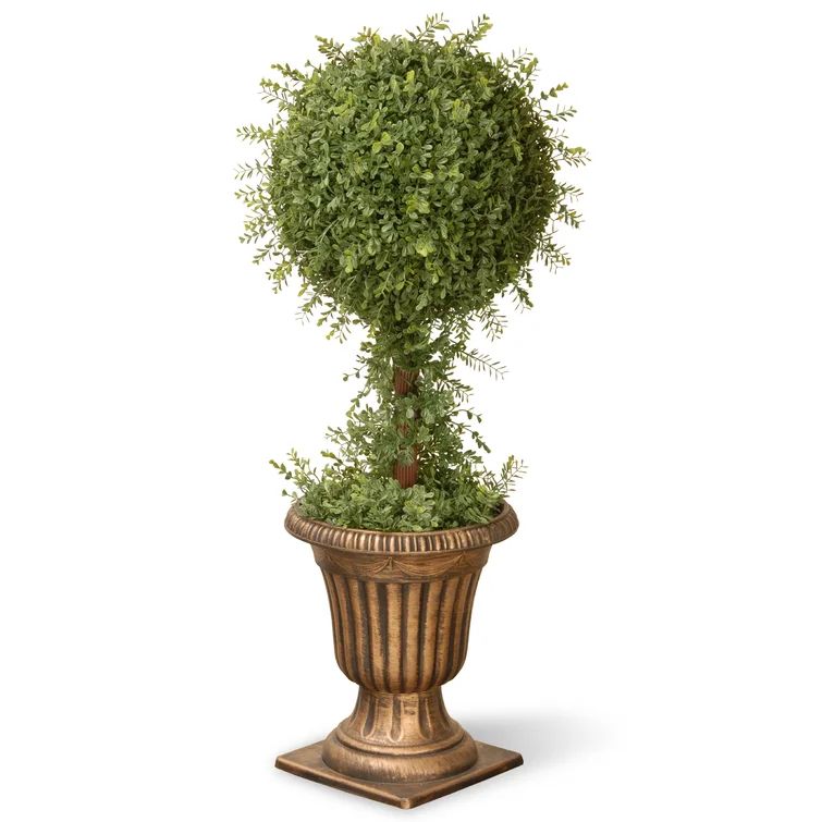 Faux Foliage Topiary in Urn | Wayfair North America