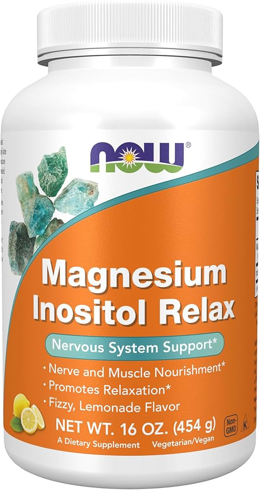 NOW Foods Supplements,powder Magnesium Inositol Relax, Nervous System Support*, Fizzy Lemonade Fl... | Amazon (US)