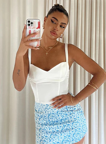 Tomkins Corset Top White | Princess Polly US