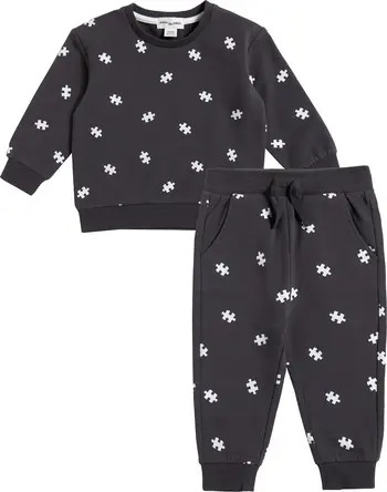 Puzzle Print Sweatshirt & Sweatpants | Nordstrom
