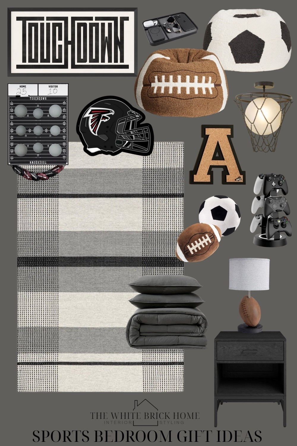 A round up of sports bedroom decor that boys can enjoy well beyond the holiday season! 

Boys room, boys bedroom, boys room decor, sports bedroom, sports bedroom gift ideas, teen boy, teen boy gift ideas, teen gift ideas, boys room wall game, boys room wall light, boys room bean bag, boys room table lamp, boys room nightstand, boys room decor, gift ideas teen boy, gift ideas boy, gift ideas kids, pottery barn teen, Etsy, Amazon 

#LTKHome #LTKHoliday #LTKGiftGuide