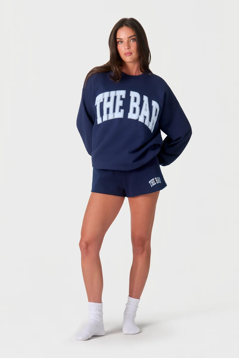 VARSITY SWEATSHIRT NAVY/BABY BLUE | The Bar