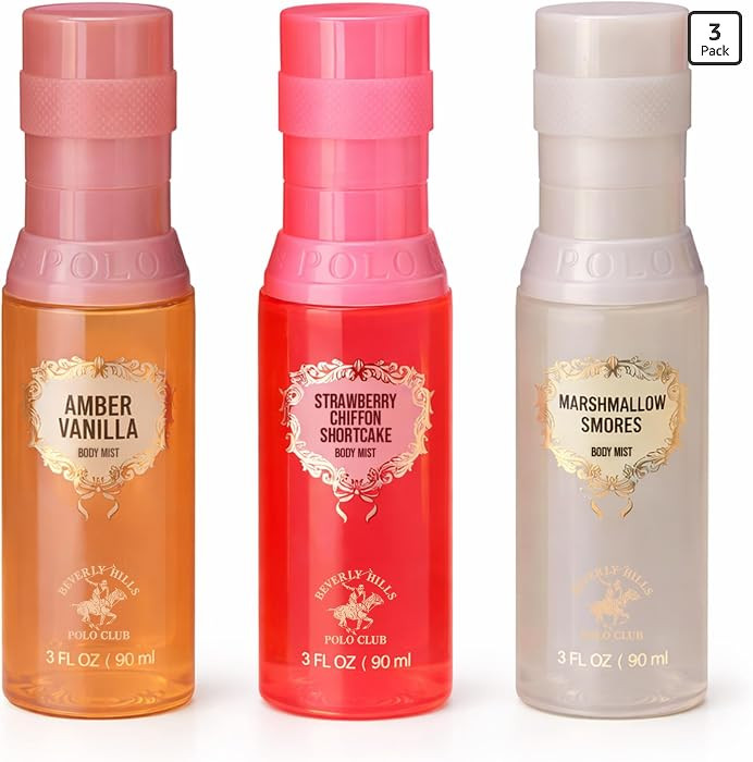 Beverly Hills Polo Club BHPC Women\u2019s Body Mist Gift Set, 3 x 90 ml Fragrance Sprays, Marshma... | Amazon (US)