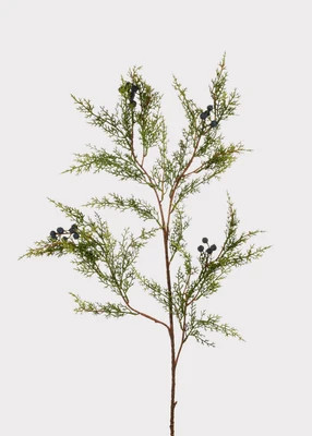 Artificial Winter Juniper and Berry Branch - 37" | Afloral