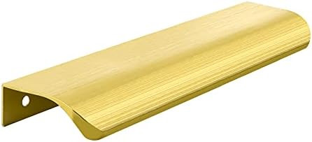 10 Pack goldenwarm Modern Style Finger Pulls 5 inch Gold Handles for Cabinets Dresser Pulls Finge... | Amazon (US)
