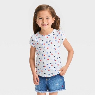 Toddler Girls' Star Shirt - Cat & Jack™ White | Target