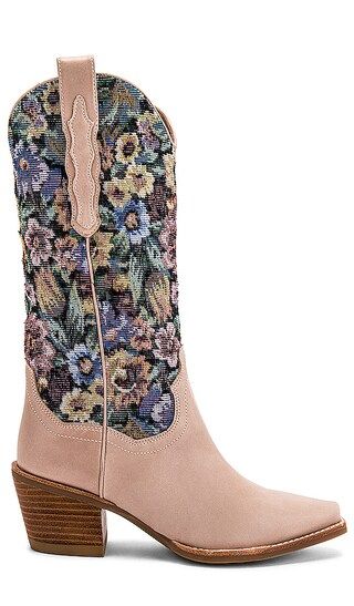 Dagget Boot in Natural Floral Tapestry | Revolve Clothing (Global)