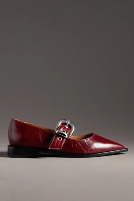 Maeve Pointed-Toe Moto Mary Jane Flats | Anthropologie (US)