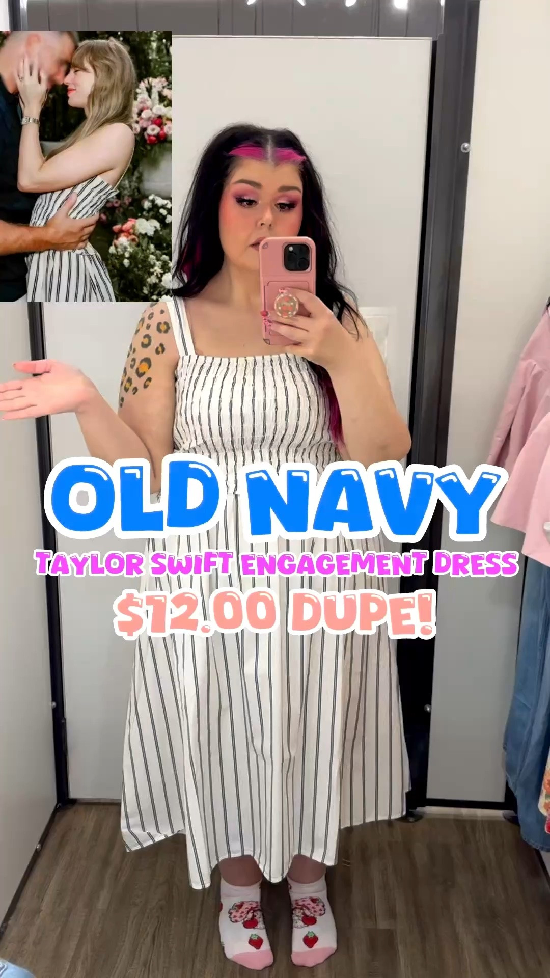 $12.00 old navy dupe of Taylor Swifts engagement dress!