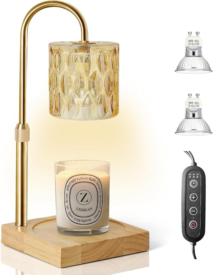Candle Warmer Lamp, Electric Candle Lamp Warmer, Gifts for Mom, Bedroom Home Decor Dimmable Wax M... | Amazon (US)
