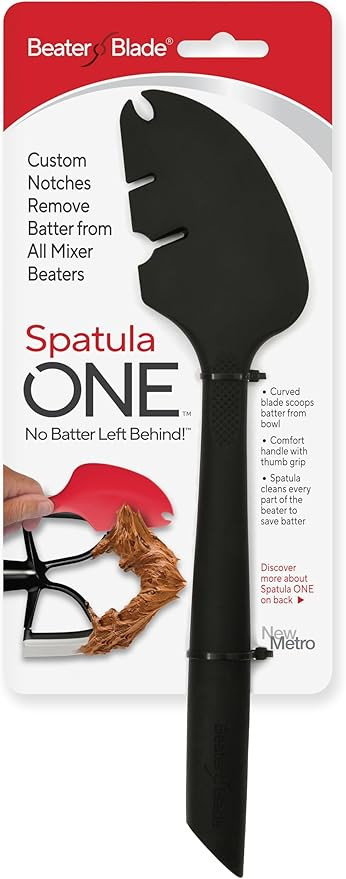 Silicone Spatula ONE Mixer Beater Scraper and Spatula, Black | Amazon (US)