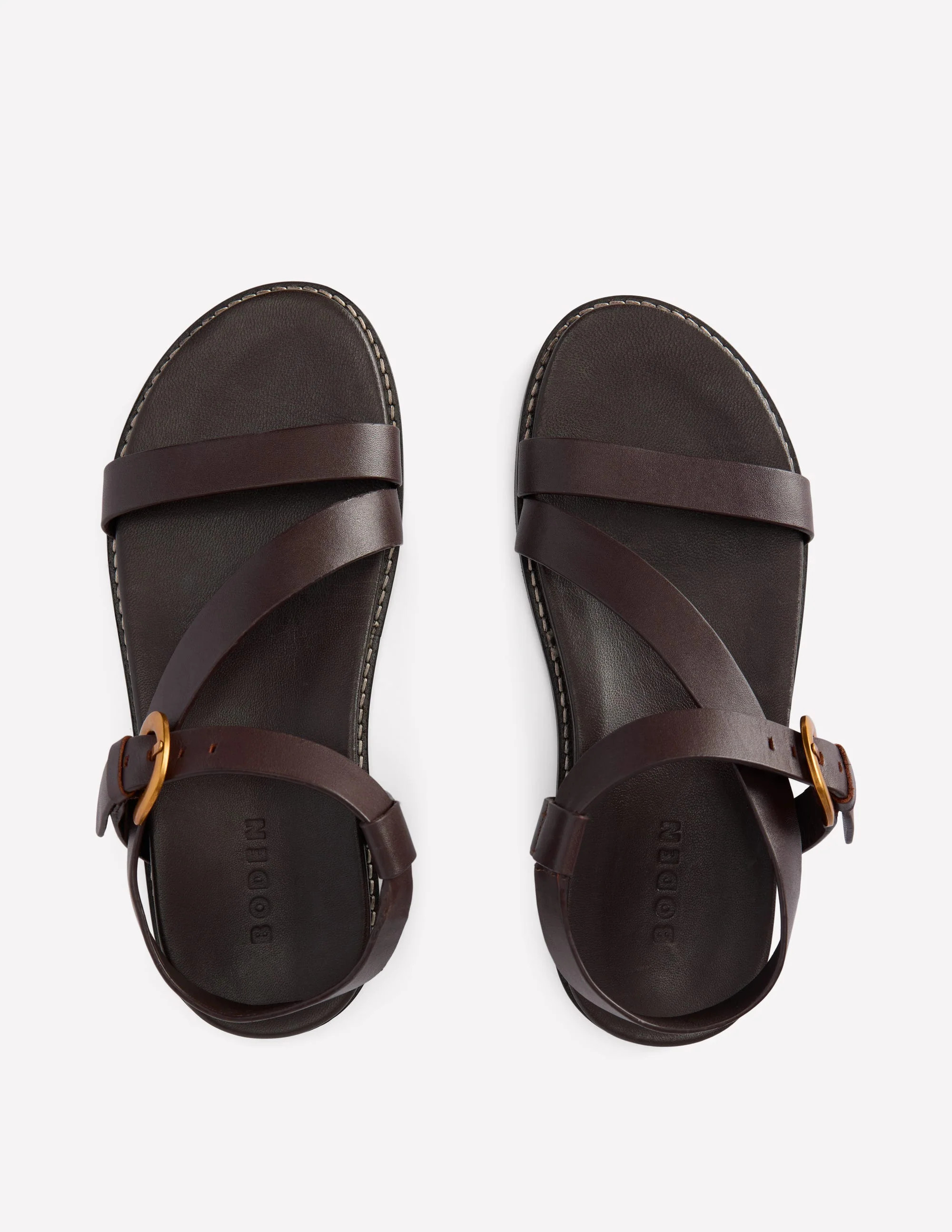Chunky Asymmetric Sandal-Chocolate | Boden (US)
