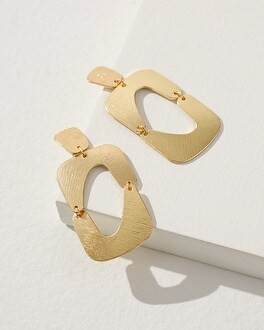 Square Gold Tone Drop Earrings | Chico's