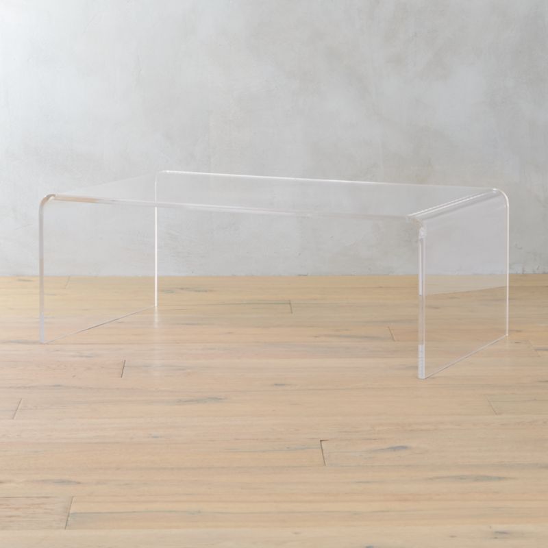 Peekaboo Acrylic Coffee TableCB2 Exclusive  | In stock and ready for delivery to ZIP code   1180... | CB2