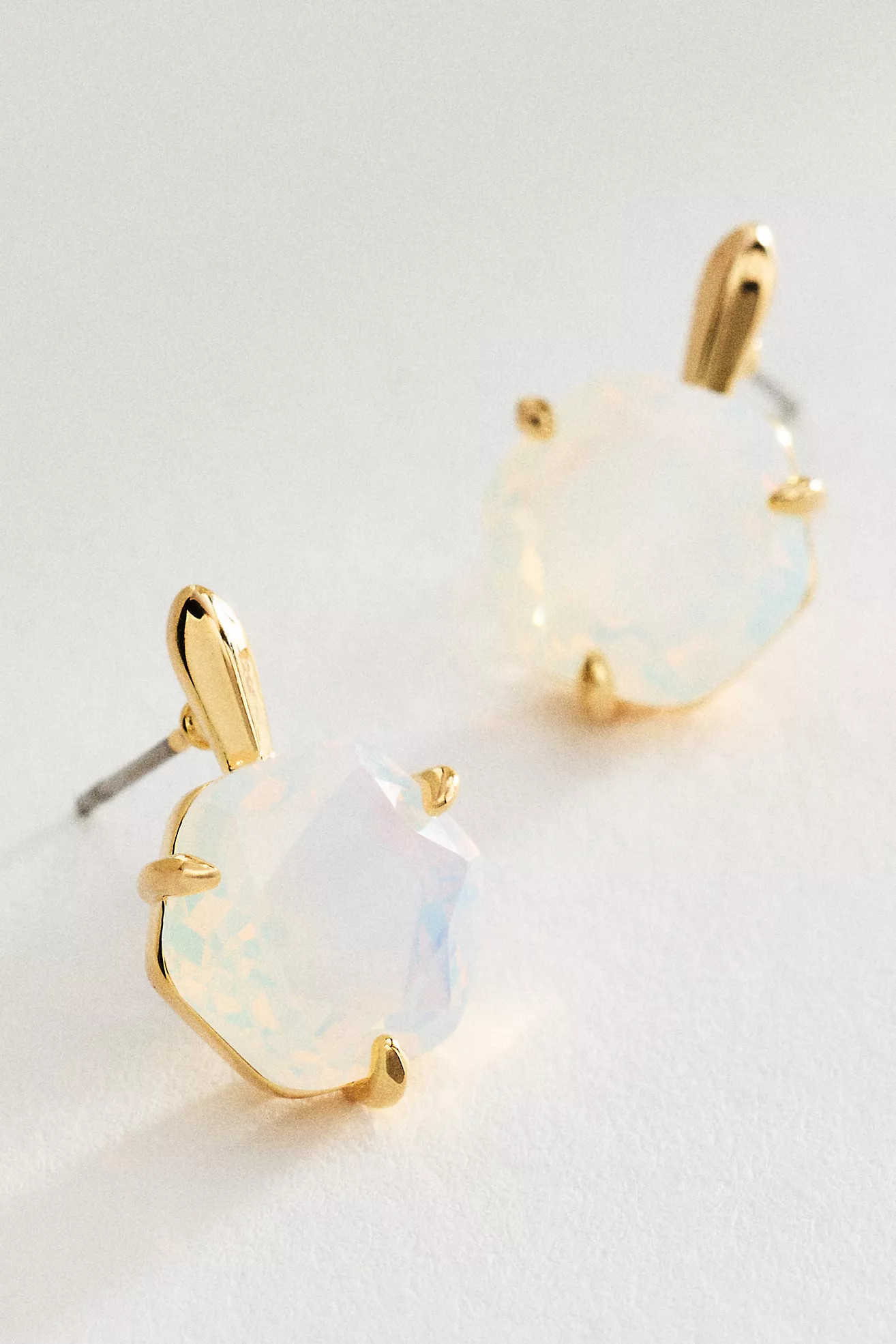 Hexagon Stone Post Earrings | Anthropologie (US)