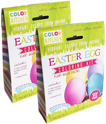 ColorKitchen Easter Egg Coloring Kit (2 Pack) – Natural Plant-based | Colorful Egg Coloring Kit | No Artificial Colors | Non-GMO | Box Makes Egg Drying Tray | Amazon (US)