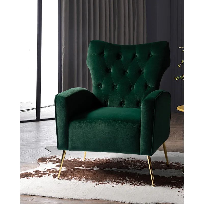 Groombridge 28'' Wide Tufted Wingback Chair | Wayfair North America