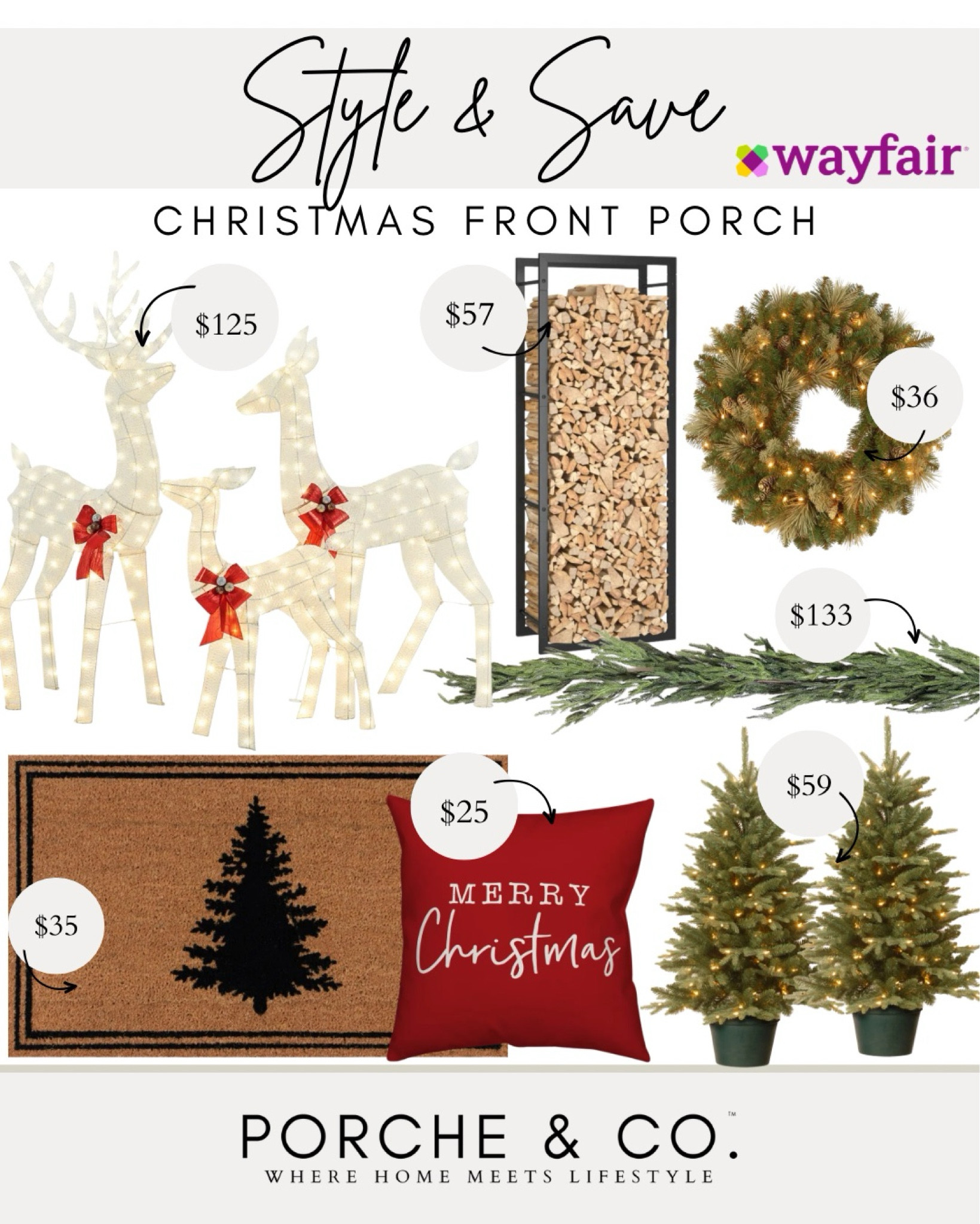 Style & Save, Wayfair front porch, Wayfair Christmas decor, Christmas front porch
#porcheandco #moodboard #visionboard

#LTKHome #LTKSeasonal #LTKHoliday