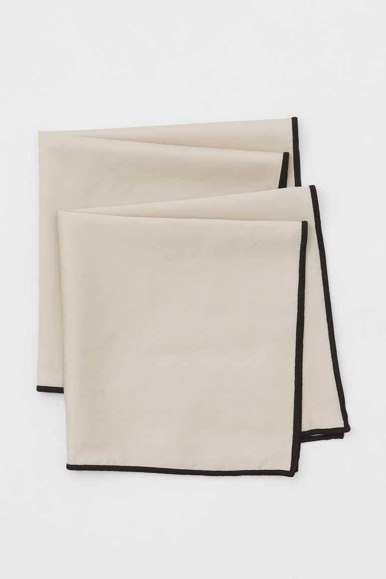 2-pack cotton sateen napkins | H&M (UK, MY, IN, SG, PH, TW, HK)